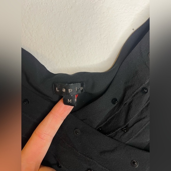 Vintage Lapis Black Sheath Cocktail Dress - Picture 5 of 7